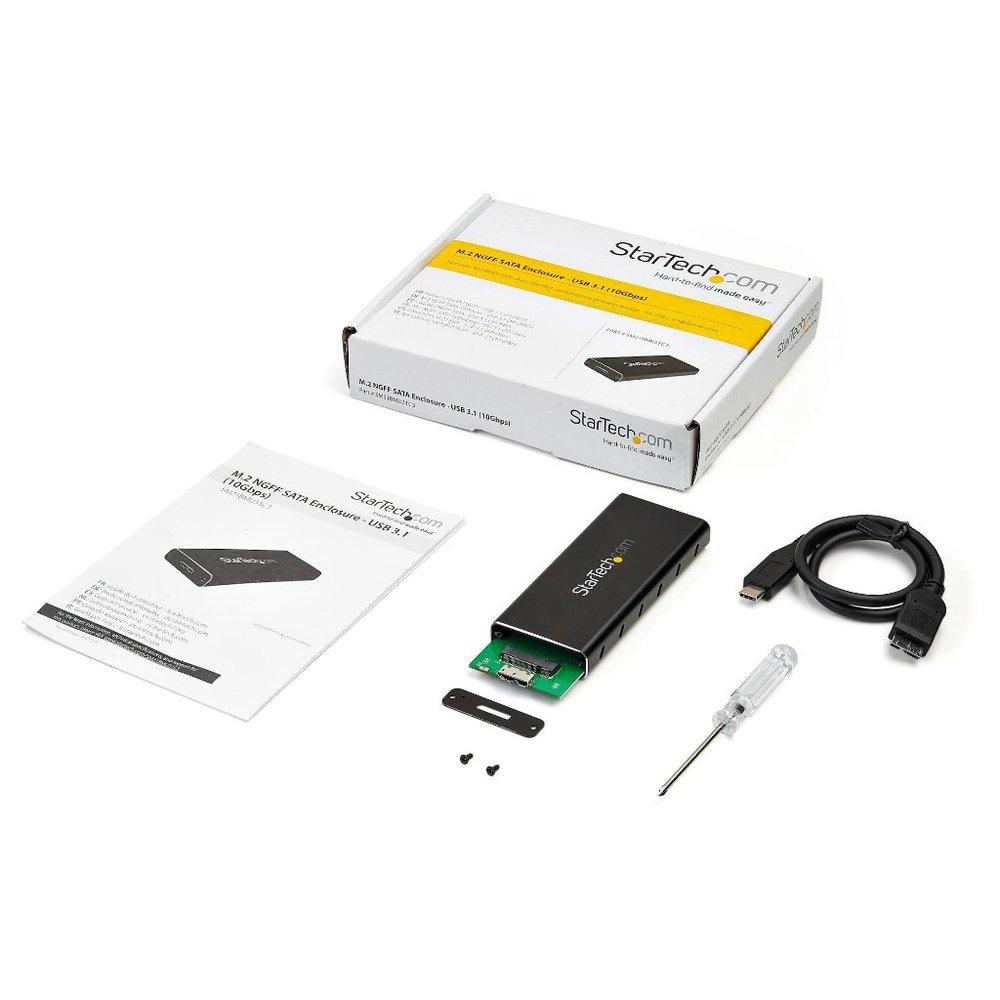 STARTECH M.2 SSD Enclosure for M.2 SATA SSDs